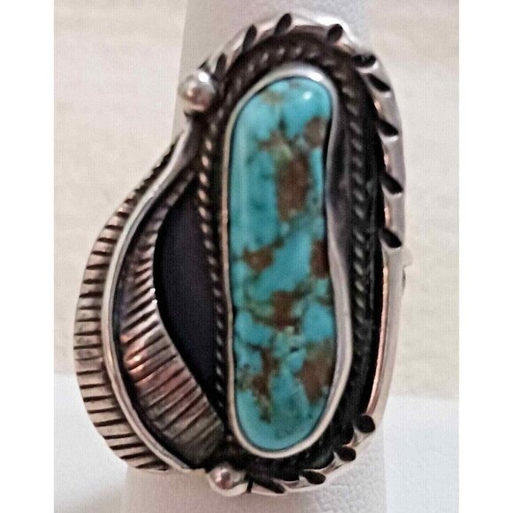 Navajo Native American Turquoise Sterling ring sz 6 NAR 1160 - Picture 1 of 8